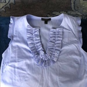 Jcrew ruffle neck top